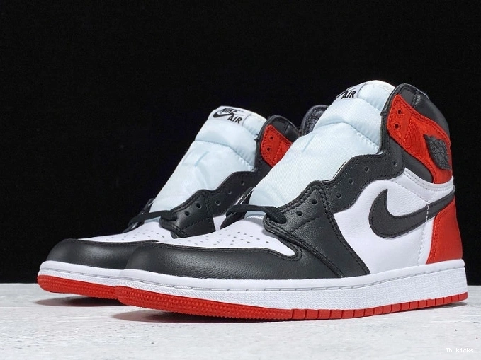 Rep TBK Air Black Toe High Satin Jordan 1 Retro CD0461-016 0627
